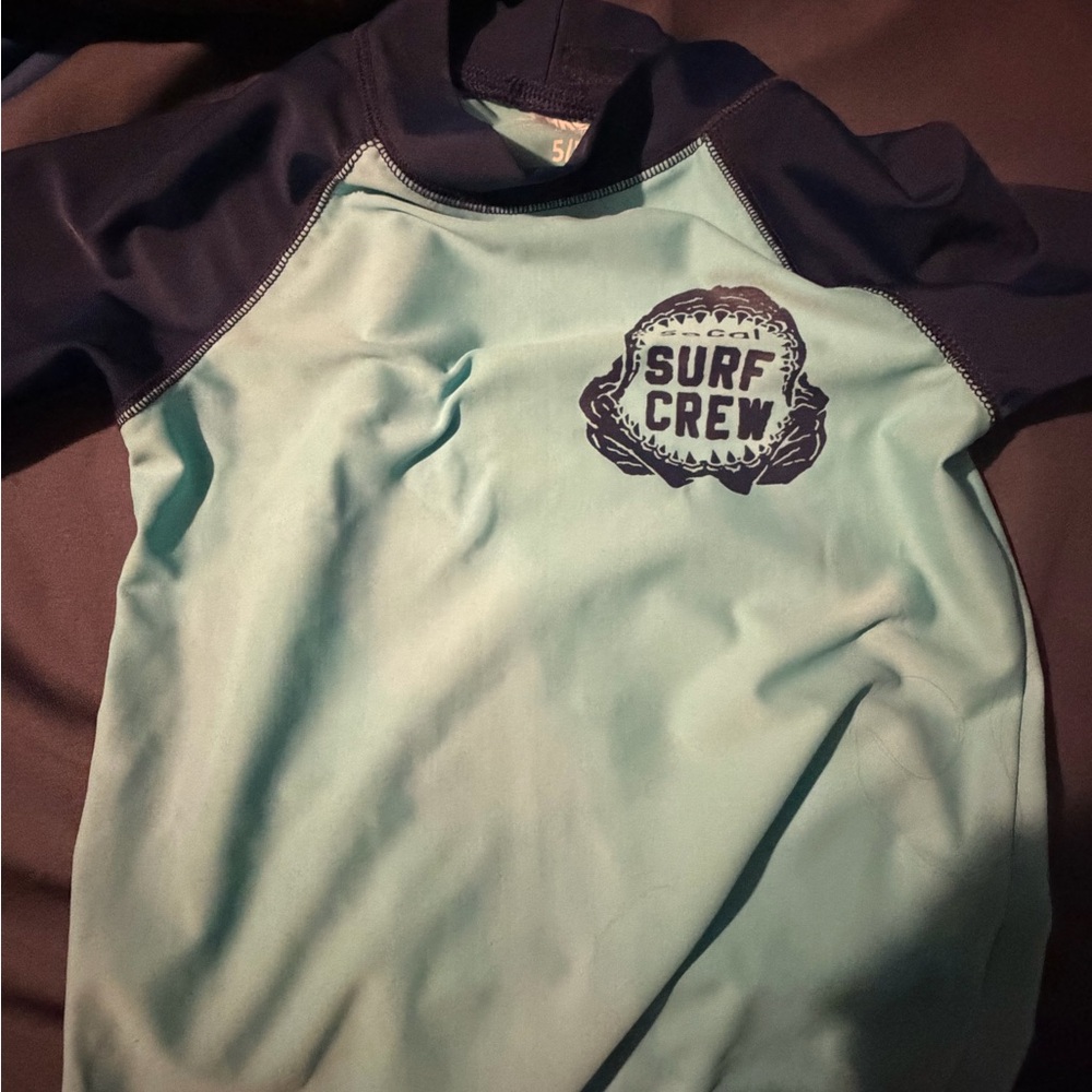 OshKosh B'gosh Teal and Navy "Surf Crew" Kids Rashguard